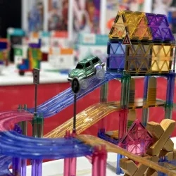 Clever klocki magnetyczne 80el Large Race Track Pastel