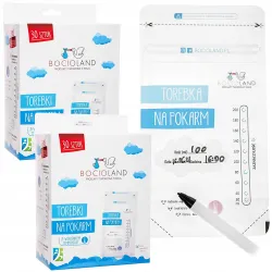 BOCIOLAND Woreczki na pokarm sterylne 200ml 30szt