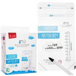 BOCIOLAND Woreczki na pokarm sterylne 200ml 30szt