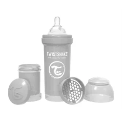Twistshake butelka antykolkowa 260 ml GREY