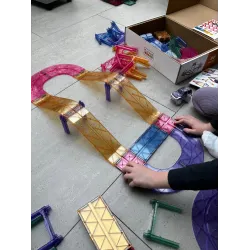 Clever klocki magnetyczne 80el Large Race Track Pastel