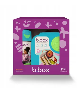 B.BOX ZESTAW SPORTOWA BUTELKA TRITANOWA 450 ML + MINI LUNCHBOX OCEAN BREEZE