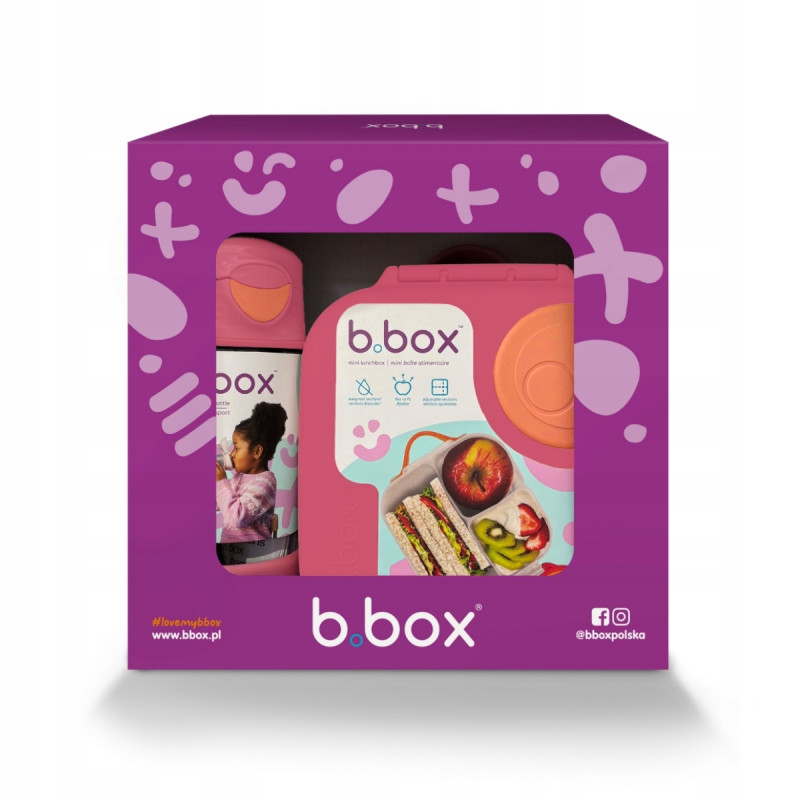 B.BOX Zestaw Mini Lunchbox + sportowa butelka tritanowa Strawberry Shake