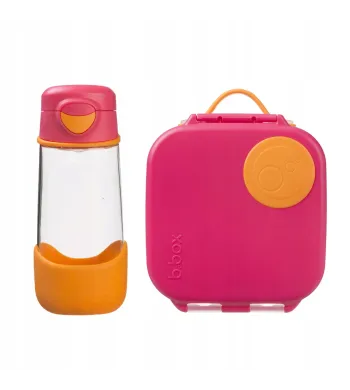 B.BOX Zestaw Mini Lunchbox + sportowa butelka tritanowa Strawberry Shake