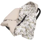 INFANTILO KOC Z KAPTURKIEM FOTELIKA NOSIDEŁKA OTULACZ VELVET zwierzątka