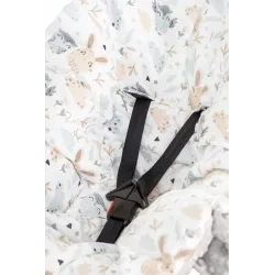 INFANTILO KOCYK MINKY Z KAPTURKIEM FOTELIKA NOSIDEŁKA OTULACZ SŁONIKI