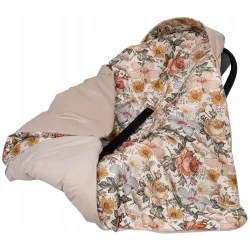 KOCYK OTULACZ Z KAPTURKIEM DO NOSIDEŁKA VELVET kwiaty
