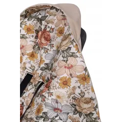KOCYK OTULACZ Z KAPTURKIEM DO NOSIDEŁKA VELVET kwiaty