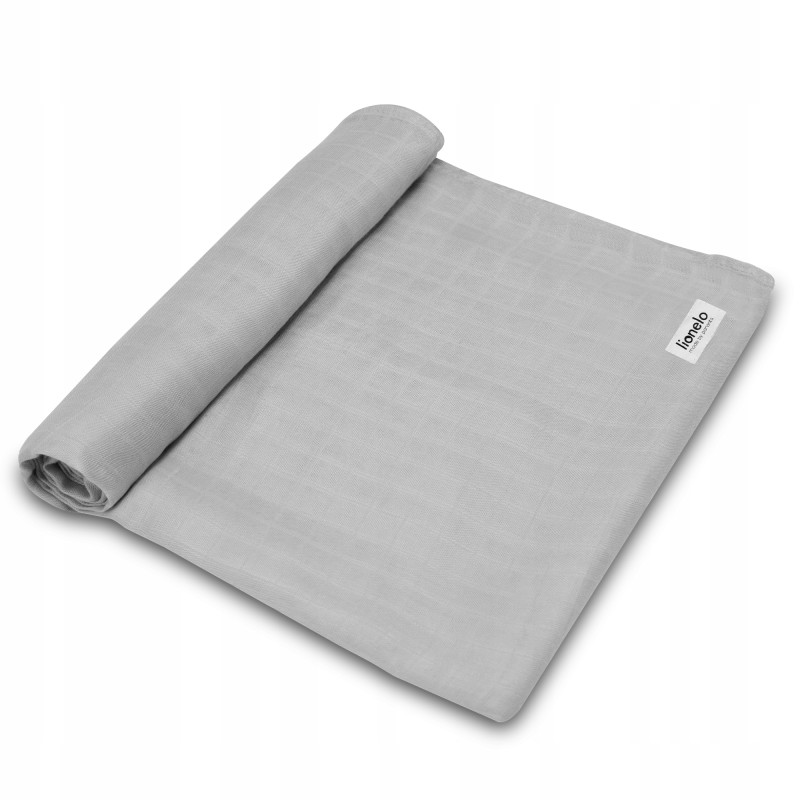 Pielucha bambusowa Lionelo LO-BAMBOO SWADDLE szara