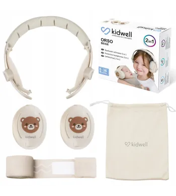 Słuchawki wygłuszające ochronne Kidwell ORSO 2w1 dla dzieci  Beige