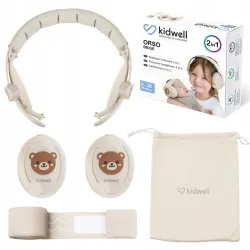 Słuchawki wygłuszające ochronne Kidwell ORSO 2w1 dla dzieci  Beige