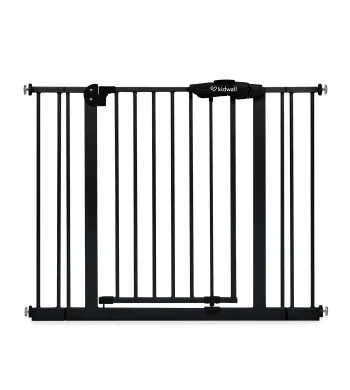 Bramka barierka na schody Kidwell GUARDA czarna rozporowa przedłużki 75-104