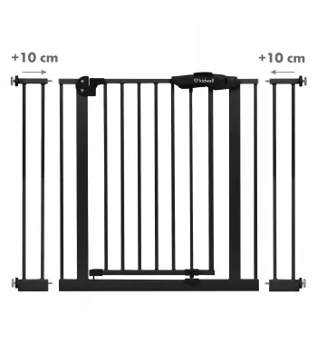 Bramka barierka na schody Kidwell GUARDA czarna rozporowa przedłużki 75-104