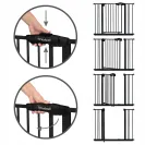 Bramka barierka na schody Kidwell GUARDA czarna rozporowa przedłużki 75-104