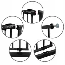 Bramka barierka na schody Kidwell GUARDA czarna rozporowa przedłużki 75-104