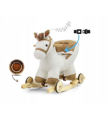 Koń na biegunach interaktywny Polly White Milly Mally Dream On Stone