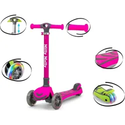 Hulajnoga trójkołowa Milly Mally różowa Boogie Pink Hulajnoga trójkołowa Milly Mally różowa Boogie Pink