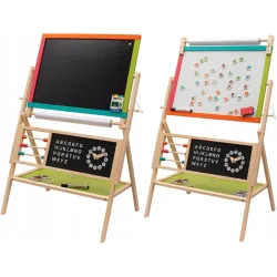 Tablica dwustronna obrotowa magnetyczna kredowa BABY MIX Montessori