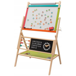 Tablica dwustronna obrotowa magnetyczna kredowa BABY MIX Montessori