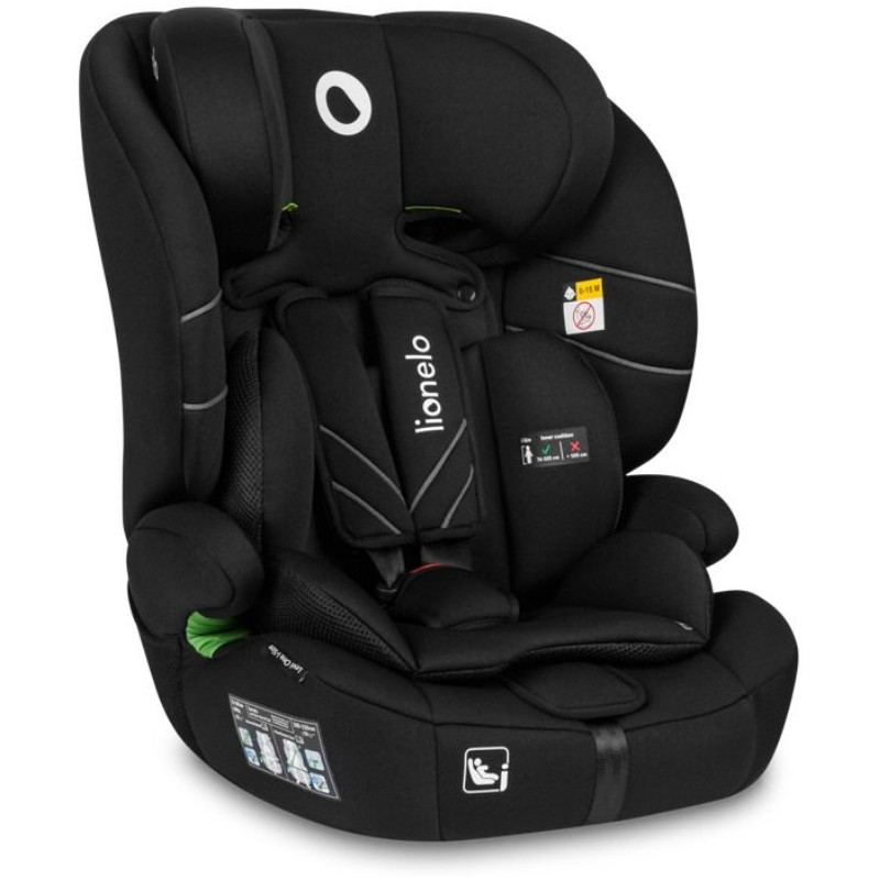 Lionelo Fotelik samochodowy Levi one i-size 76-150 cm Black Carbon