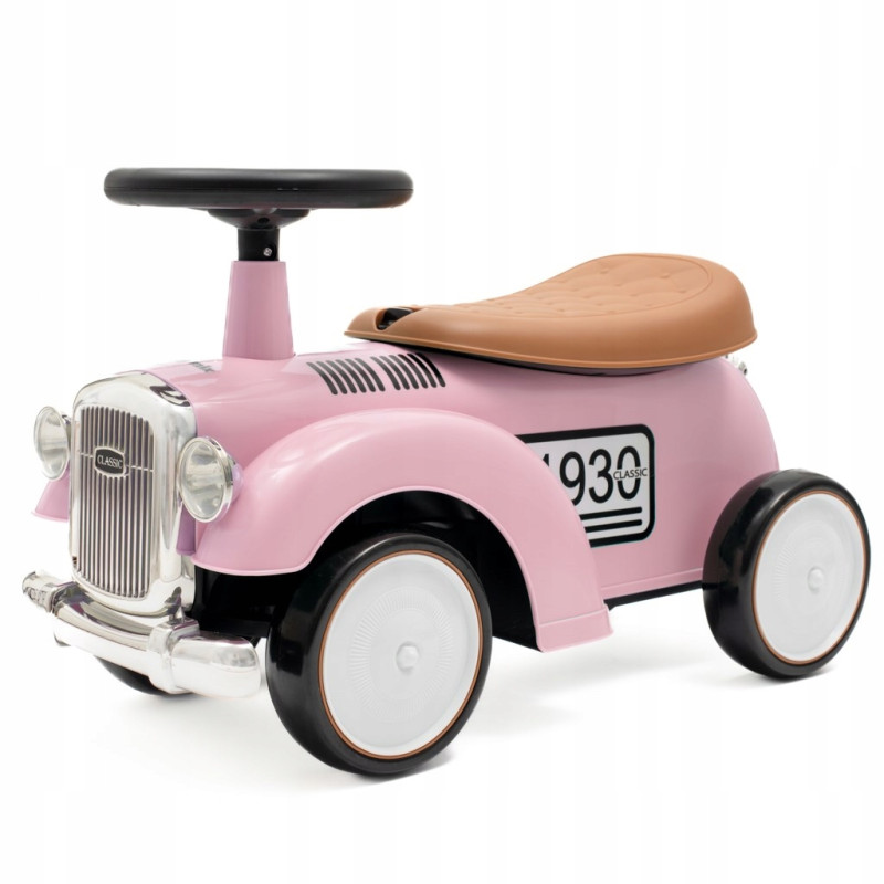 Dziecięcy jeździk auto autko Baby Mix Retro różowy