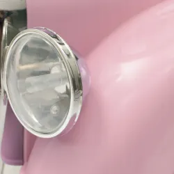 Dziecięcy jeździk auto autko Baby Mix Retro różowy