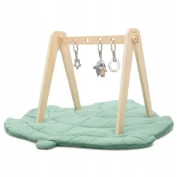 Babymix stojak drewniany, pałąk edukacyjny dla dzieci z zabawkami Babymix stojak drewniany, pałąk edukacyjny dla dzieci z zabawkami