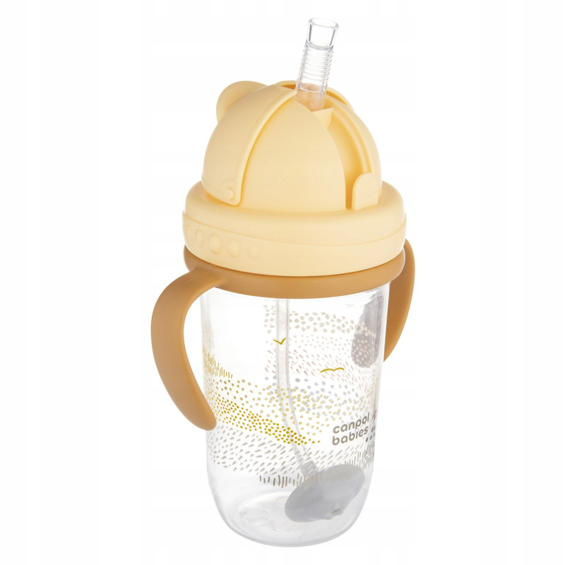 Canpol babies Kubek niekapek z rurką 270 ml MOUNTAINS 56/620_bei