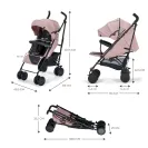 Wózek spacerowy parasolka 22 kg Kinderkraft SIESTA Pink