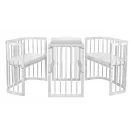 Łóżeczko drewniane Waldin 7w1 białe z materacem