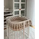 Łóżeczko drewniane Waldin 7w1 białe z materacem