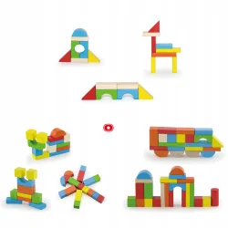 Viga klocki drewniane 80el. 50333