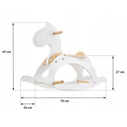 Koń na biegunach Mamabrum GYT2152 12 m + biały