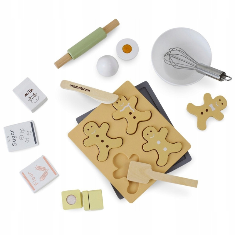 Zestaw drewniany do robienia pierniczków Mamabrum Bake Sets 15 el. MAM148