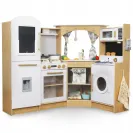 DUŻA DREWNIANA KUCHNIA Z OŚWIETLENIEM LED MAM171 - 50 elementów