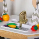 DUŻA DREWNIANA KUCHNIA Z OŚWIETLENIEM LED MAM171 - 50 elementów