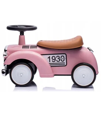 Jeździk dla dzieci Retro wyścigowy chodzik pchacz róż
