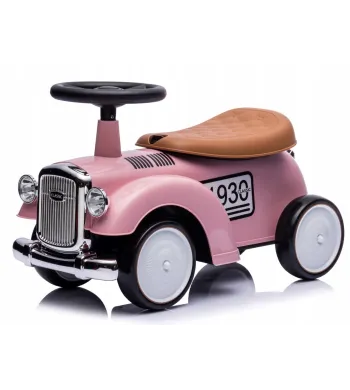 Jeździk dla dzieci Retro wyścigowy chodzik pchacz róż