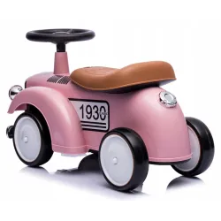 Jeździk dla dzieci Retro wyścigowy chodzik pchacz róż
