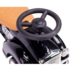 Jeździk dla dzieci Retro wyścigowy chodzik pchacz czarny