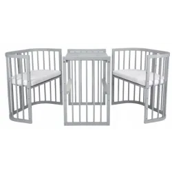 Łóżeczko drewniane Waldin 7w1 szare z materacem Łóżeczko drewniane Waldin 7w1 szare z materacem