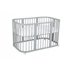 Łóżeczko drewniane Waldin 7w1 szare z materacem Łóżeczko drewniane Waldin 7w1 szare z materacem