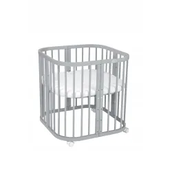 Łóżeczko drewniane Waldin 7w1 szare z materacem Łóżeczko drewniane Waldin 7w1 szare z materacem