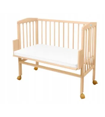 Waldin Łóżeczko dostawne 2w1 z materacem Naturalne