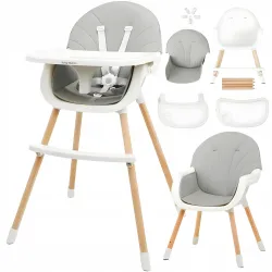 Krzesełko do karmienia Moby System 91 x 45,5 x 56 cm Amelia 2 szary