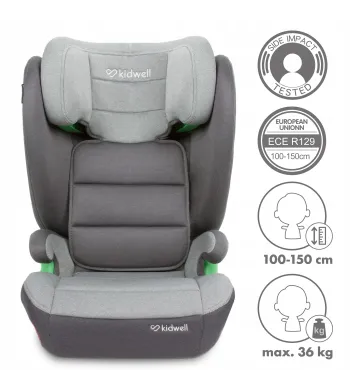 Kidwell Fotelik WESTON i-Size 100-150 15-36kg  Dark grey