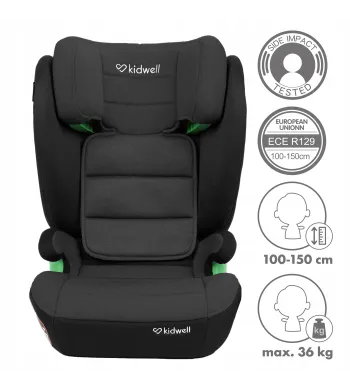 Kidwell Fotelik WESTON i-Size 100-150 15-36kg Grey/Black