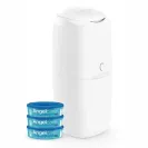 Kosz na pieluchy Angelcare biały + 3 wkłady