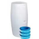 Kosz na pieluchy Angelcare biały + 3 wkłady