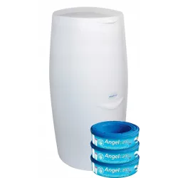 Kosz na pieluchy Angelcare biały + 3 wkłady